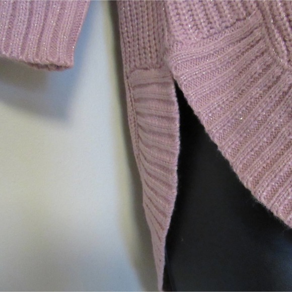 89th + Madison 3/4 Sleeve Button Detail Metallic Sweater Small Rose - Picture 3 of 8